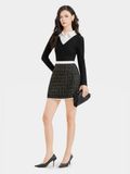  Váy mini tweed form A phối viền 