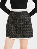  Váy mini tweed form A phối viền 