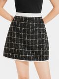  Váy mini tweed form A phối viền 