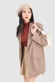  Áo khoác blazer oversized họa tiết ca rô 