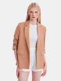  Áo blazer nhún xắn tay cách điệu 