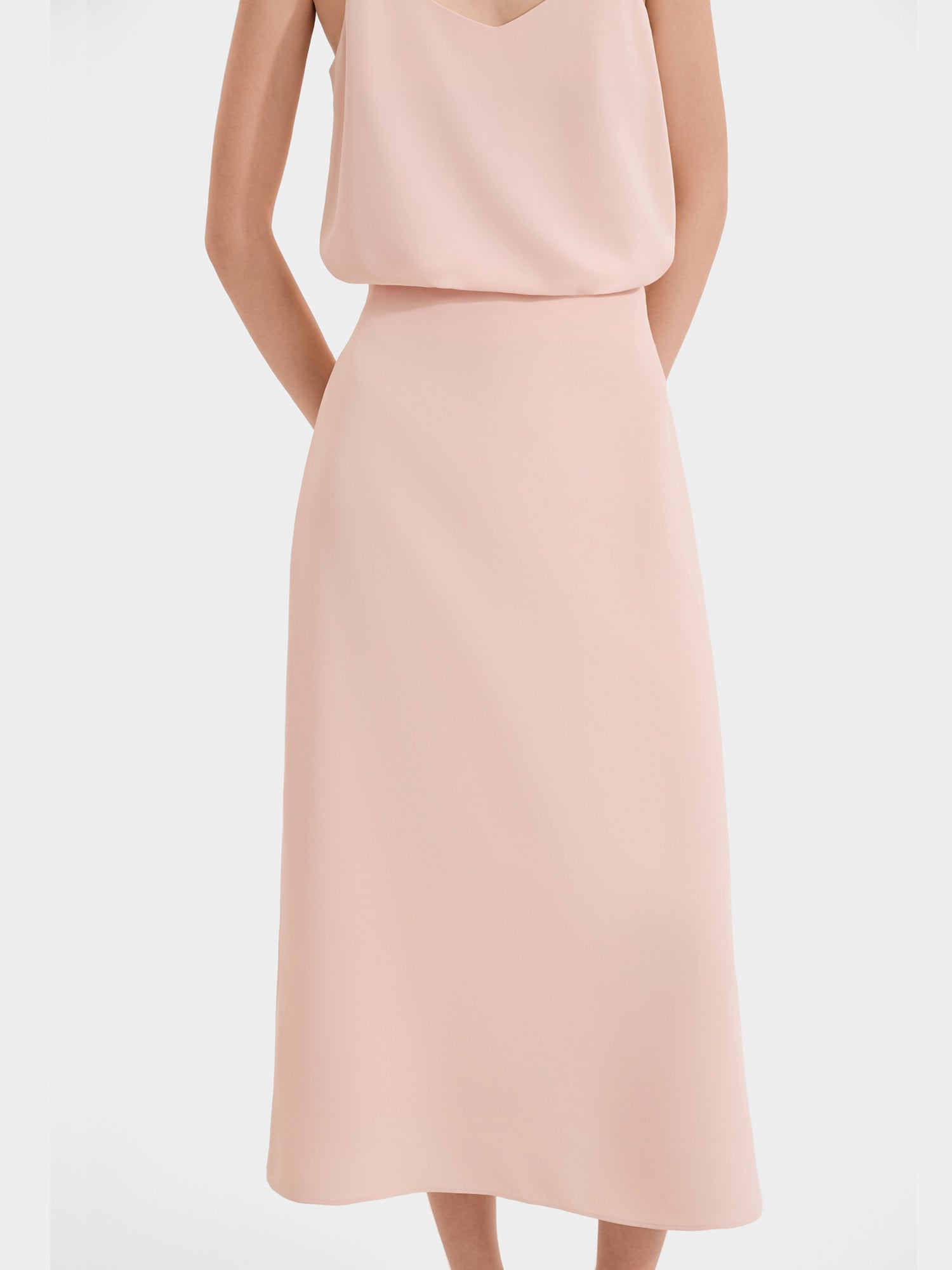 Váy midi trơn form A