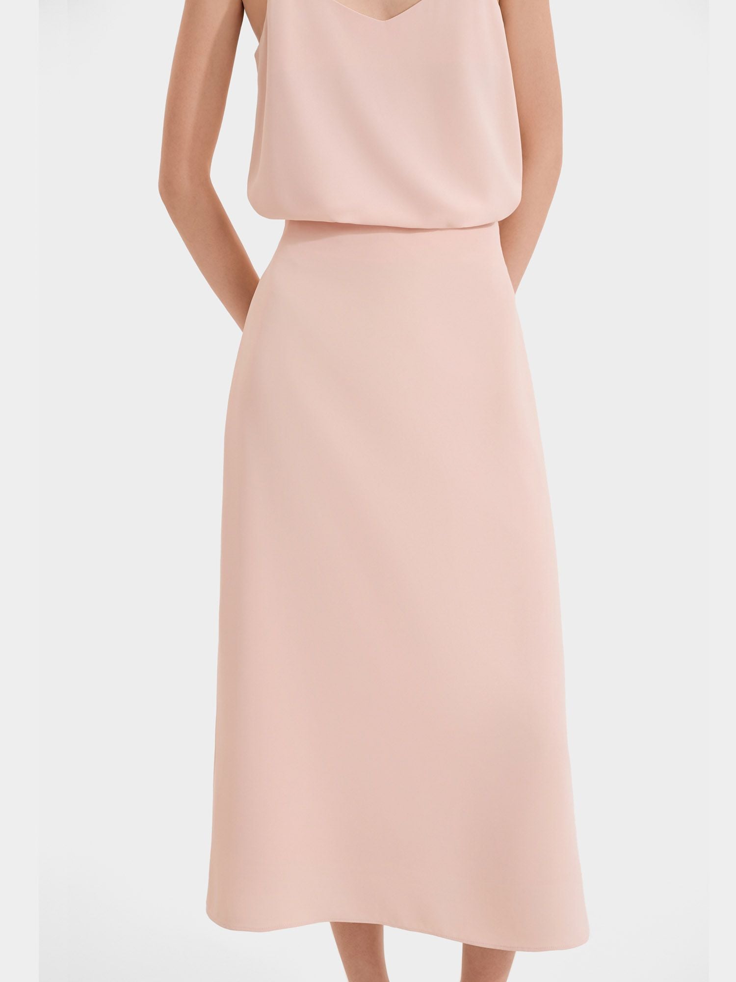  Váy midi trơn form A 