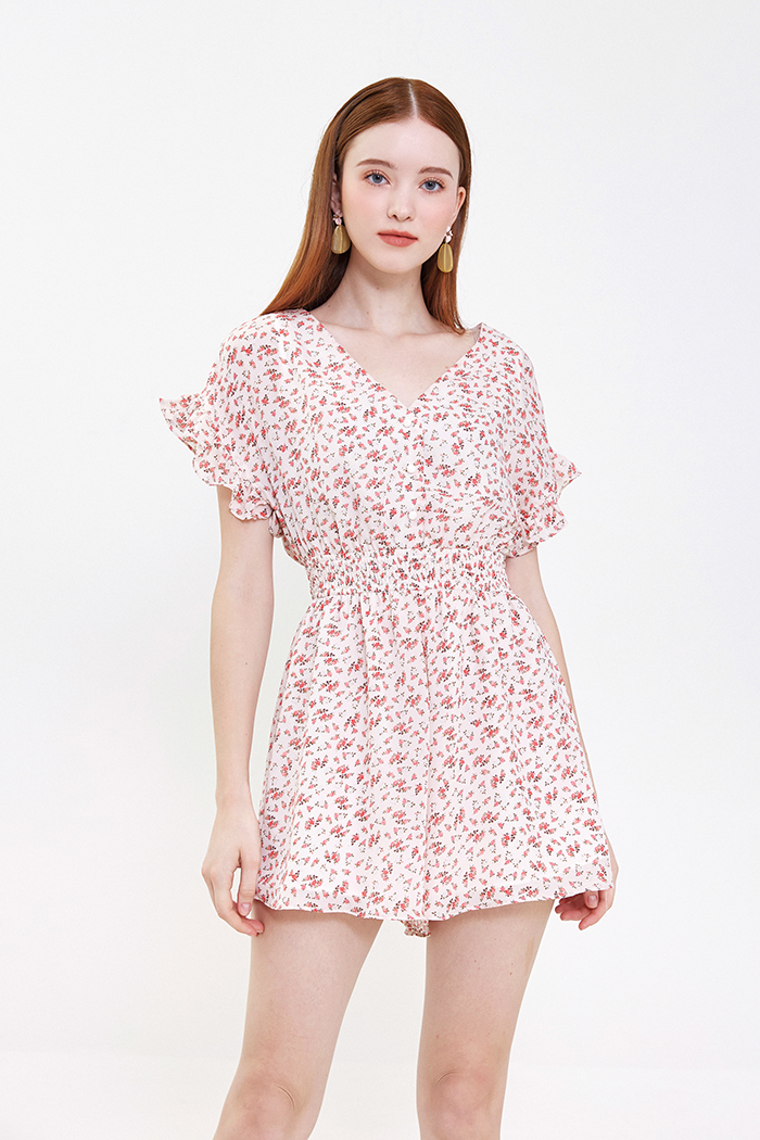 Jumpsuit bèo lưng thun