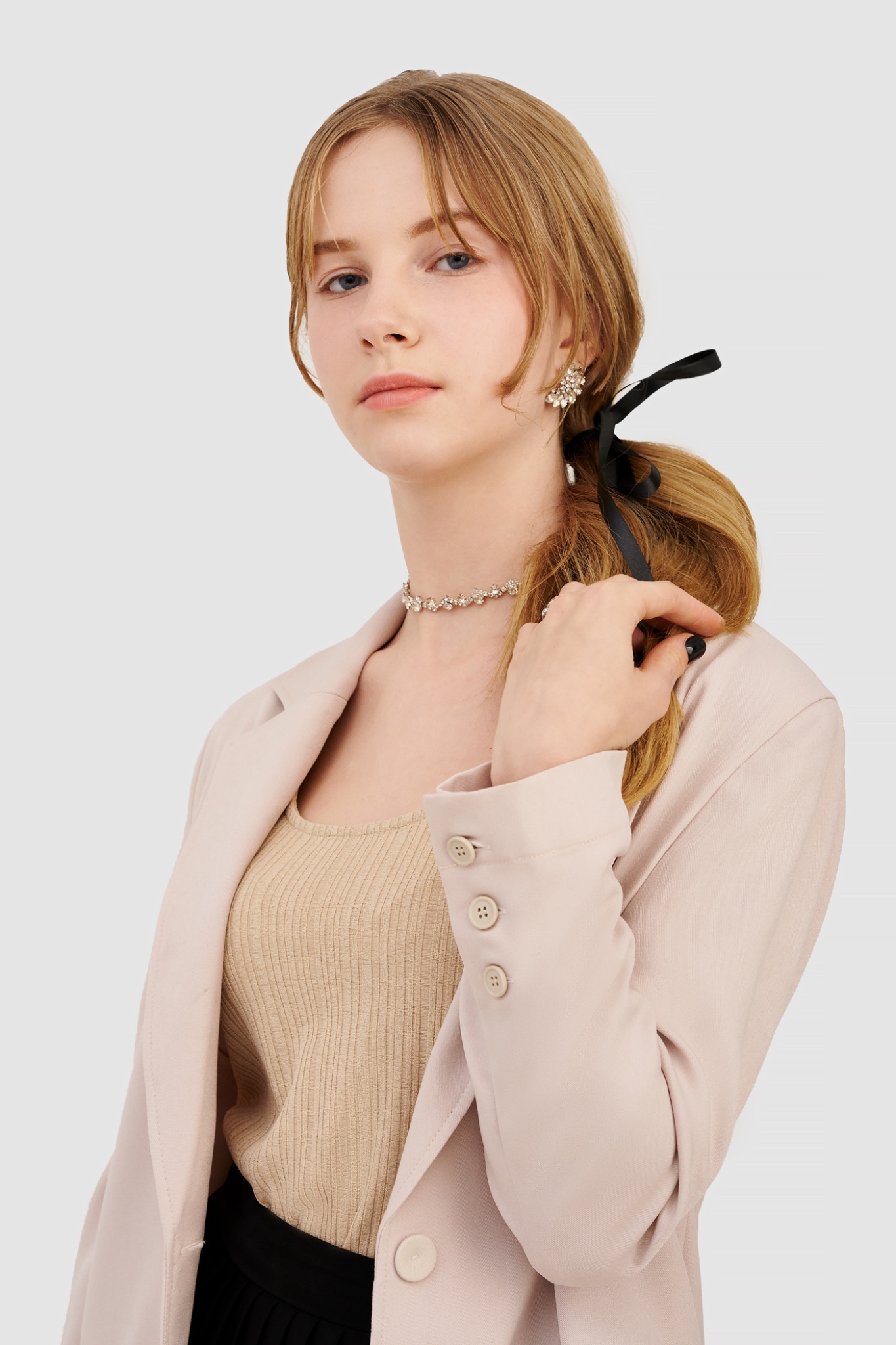 Áo blazer form relaxed basic