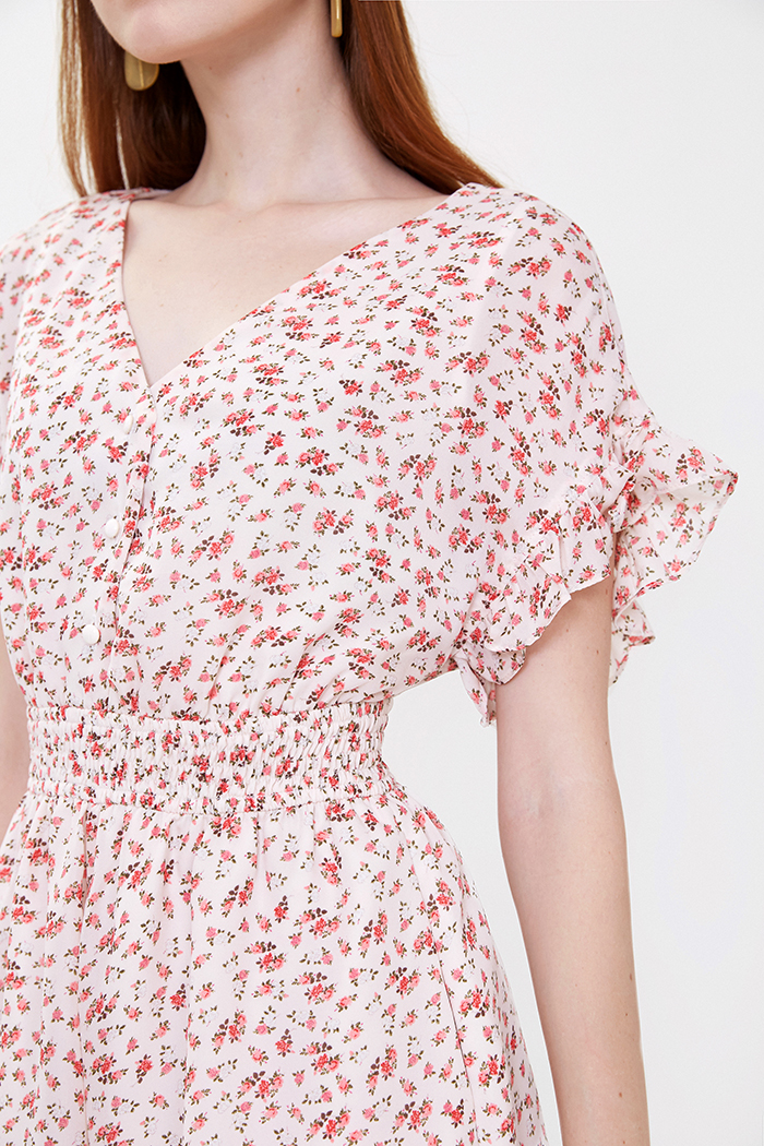 Jumpsuit bèo lưng thun