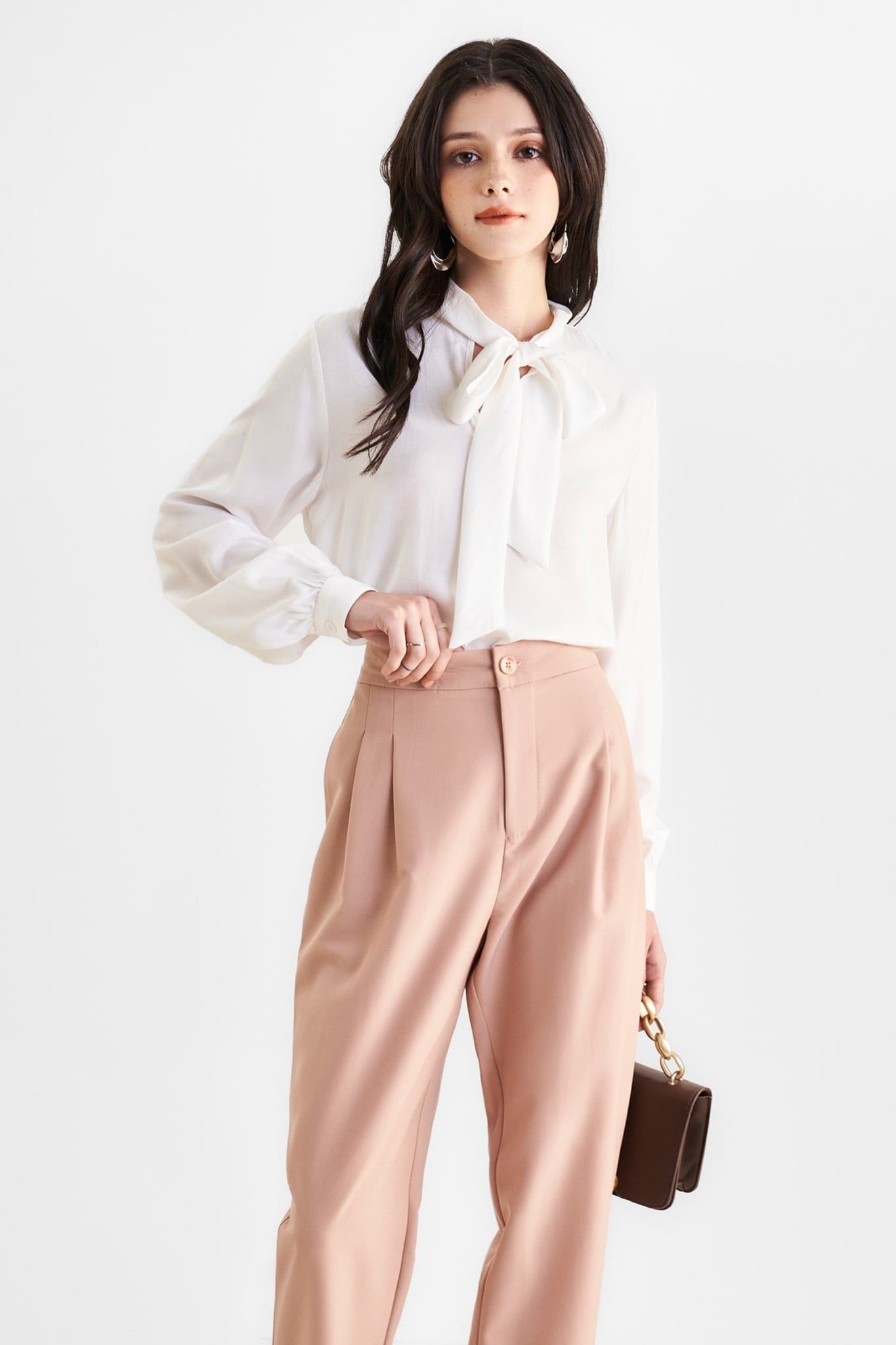  Quần form baggy xếp 4 ly 