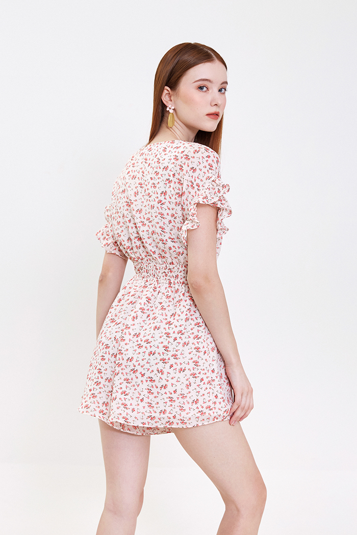 Jumpsuit bèo lưng thun