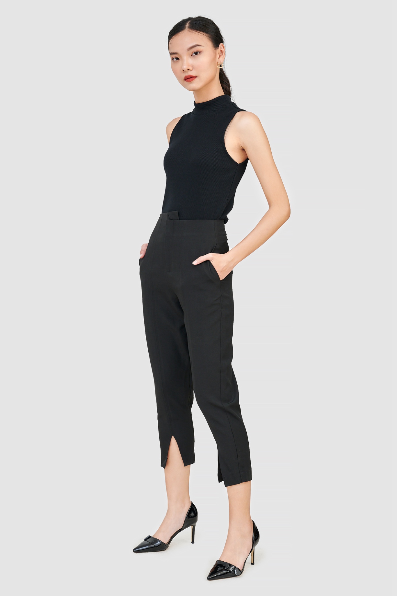 Quần tây form baggy xẻ lai