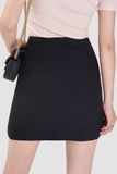  Váy mini nhấn hàng nút đắp chéo 