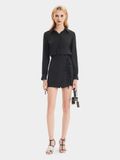  Váy skort xẻ trước phối bèo thắt nơ 