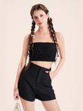  Áo ren 2 dây croptop dây kéo sau 