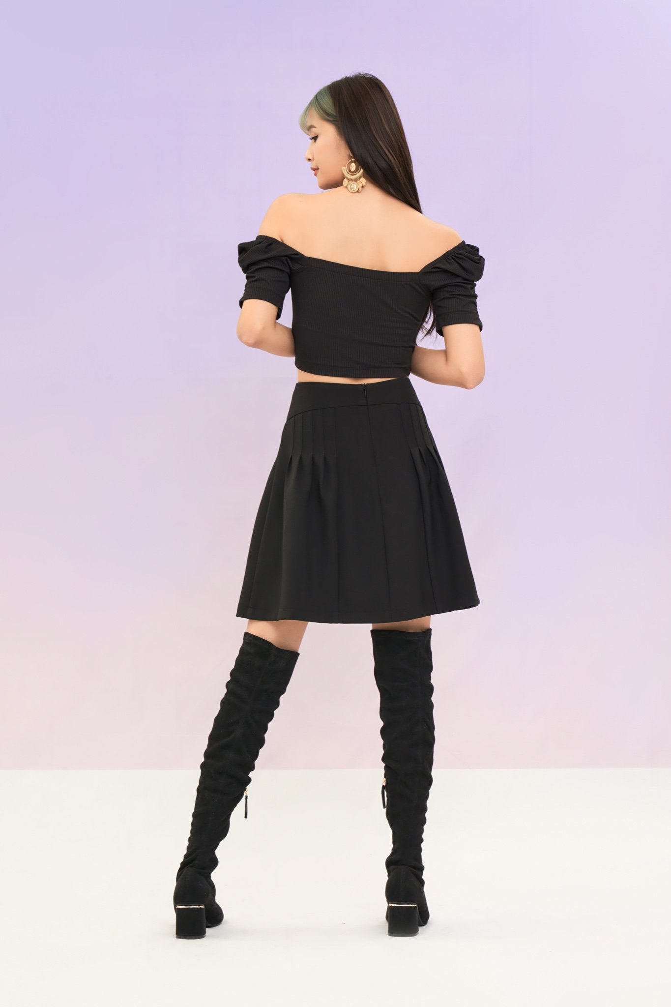 Váy mini nhấn ly phồng
