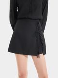  Váy skort xẻ trước phối bèo thắt nơ 
