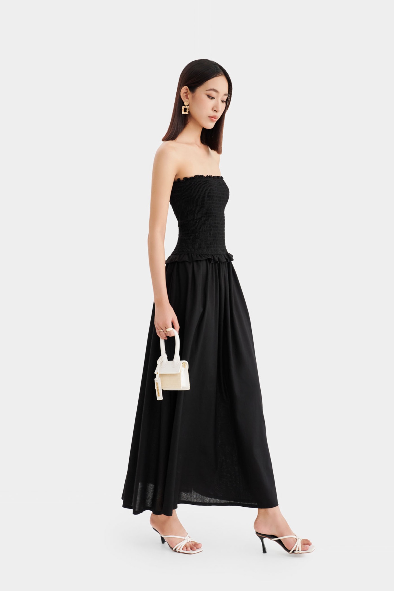 Đầm quây maxi smocking