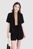  Áo blazer kiểu tay ngắn 3 nút trước 