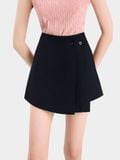  Váy skort đắp chéo xếp li đính nút 