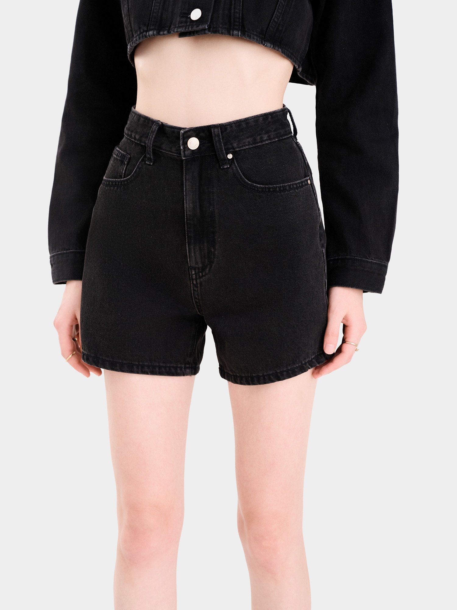 Quần short jean form basic 2 túi