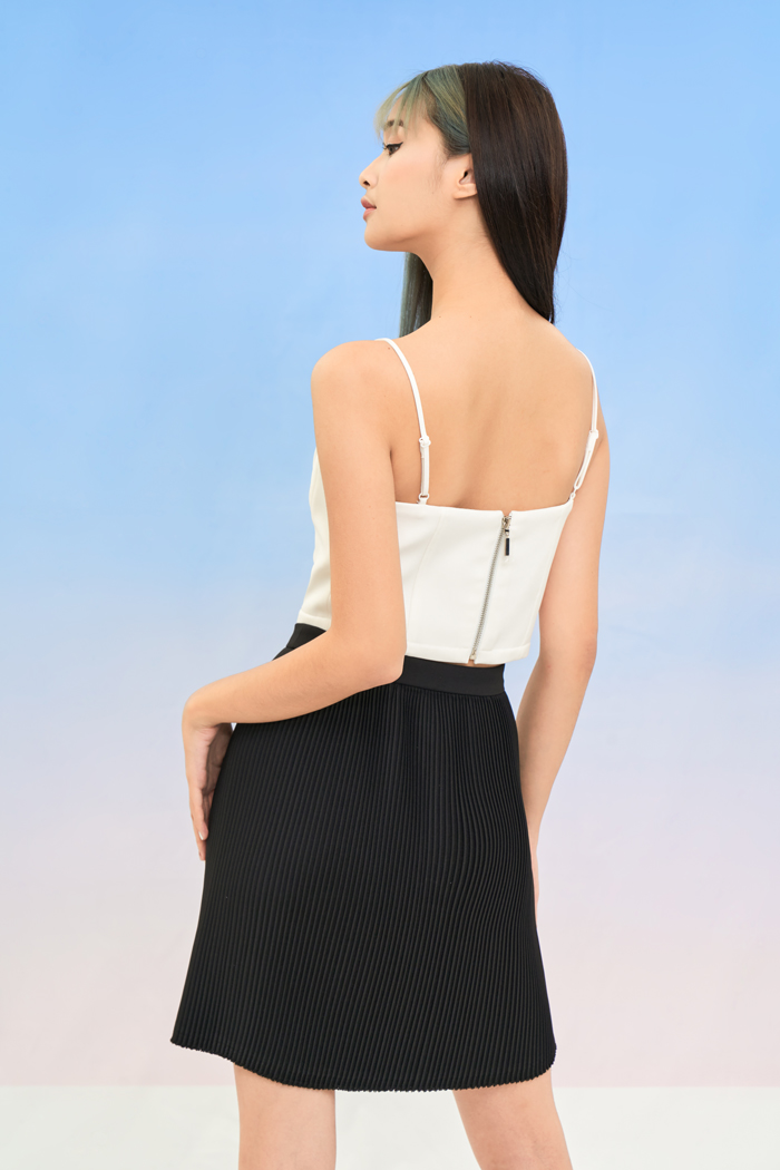 Váy mini dập ly