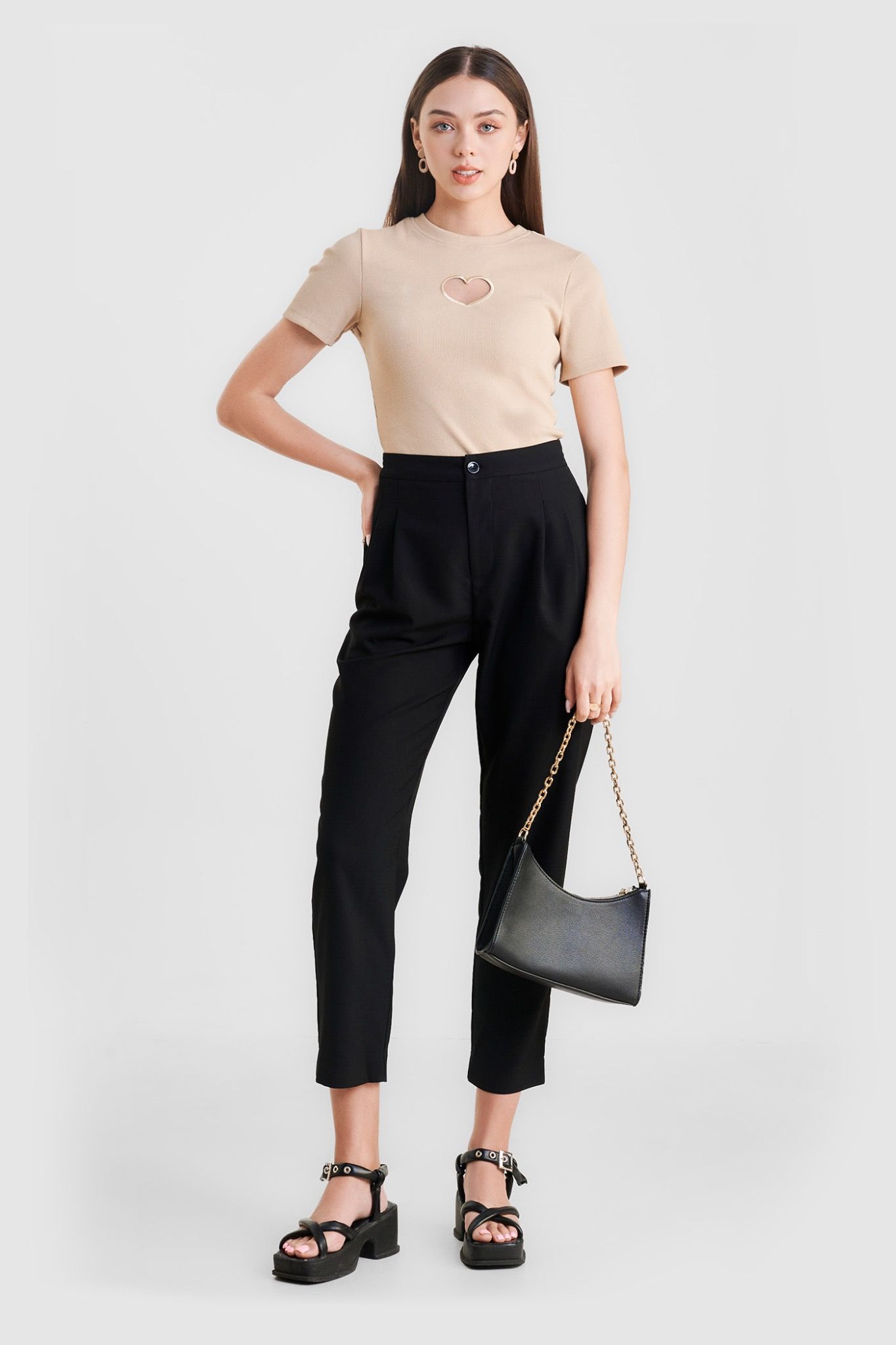  Quần form baggy xếp 4 ly 