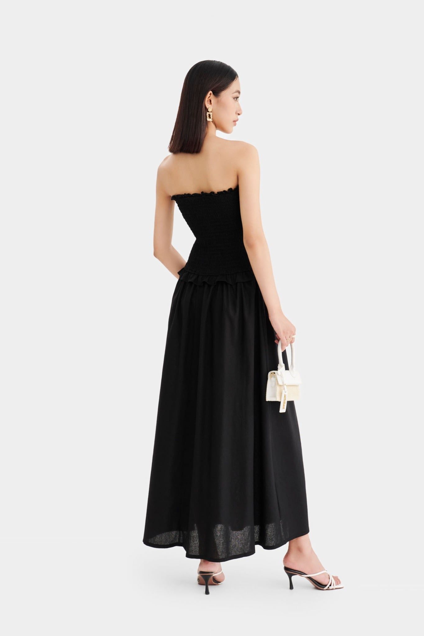  Đầm quây maxi smocking 