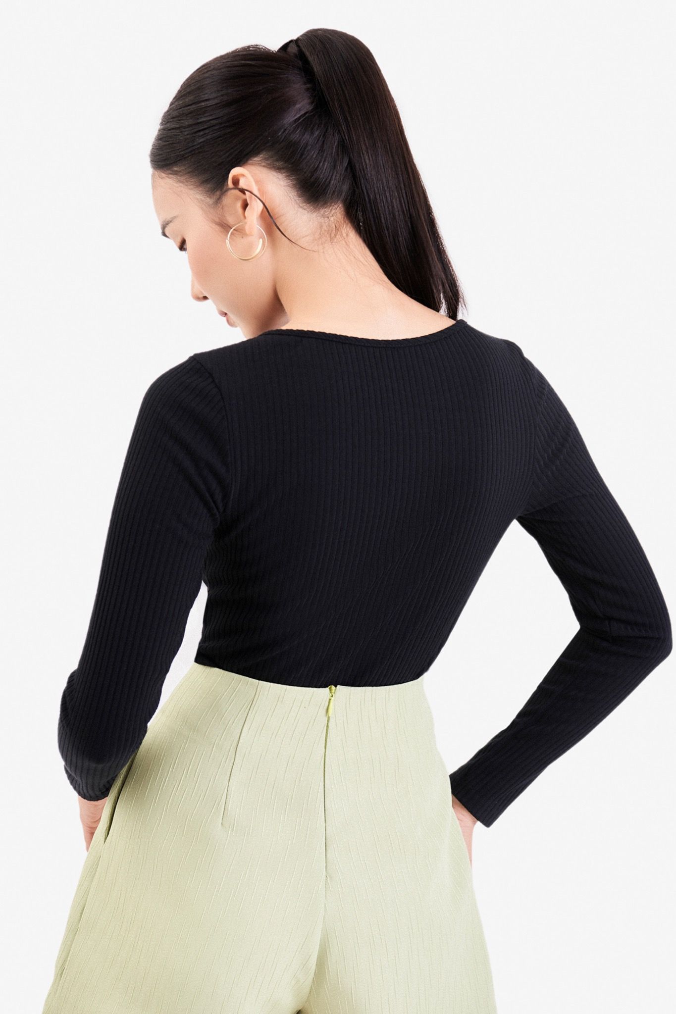  Áo cardigan tay dài cài nút 