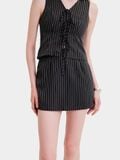  Váy skort cơ bản kẻ sọc 