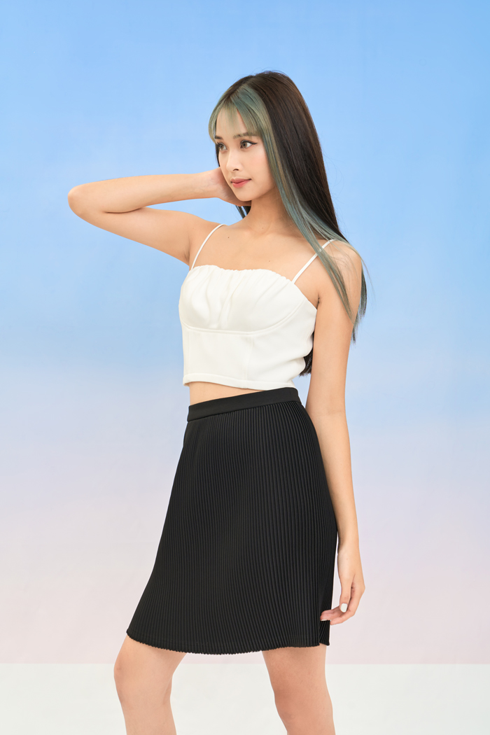 Váy mini dập ly