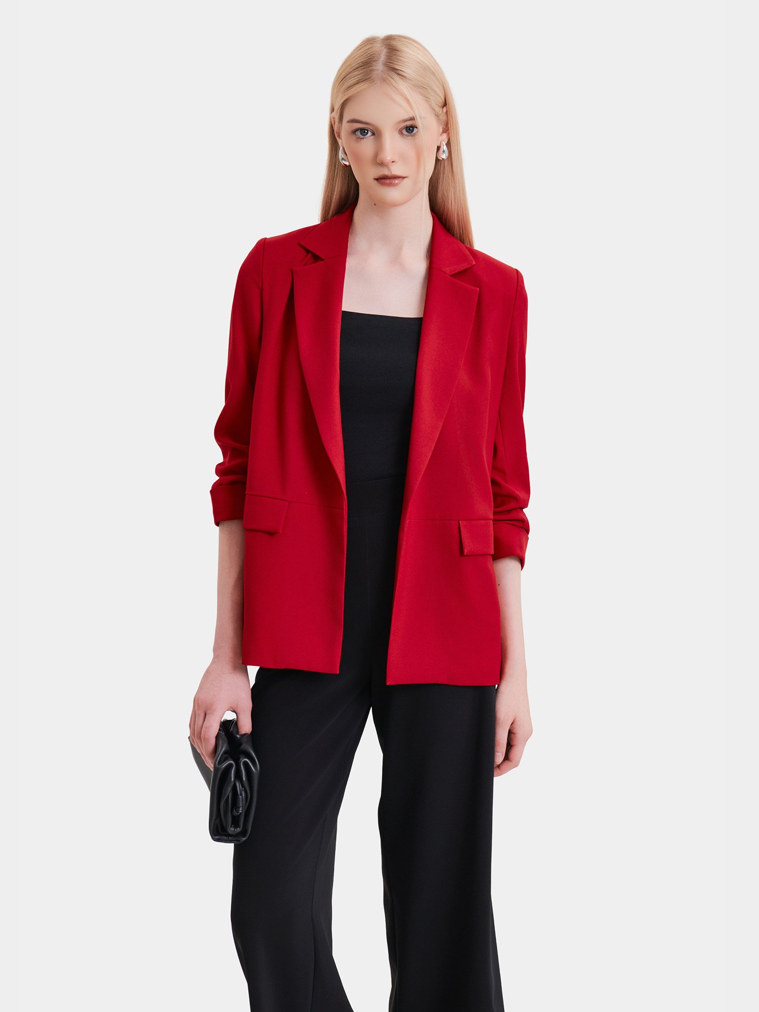 Áo blazer nhún xắn tay cách điệu