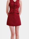  Váy skort cơ bản kẻ sọc 
