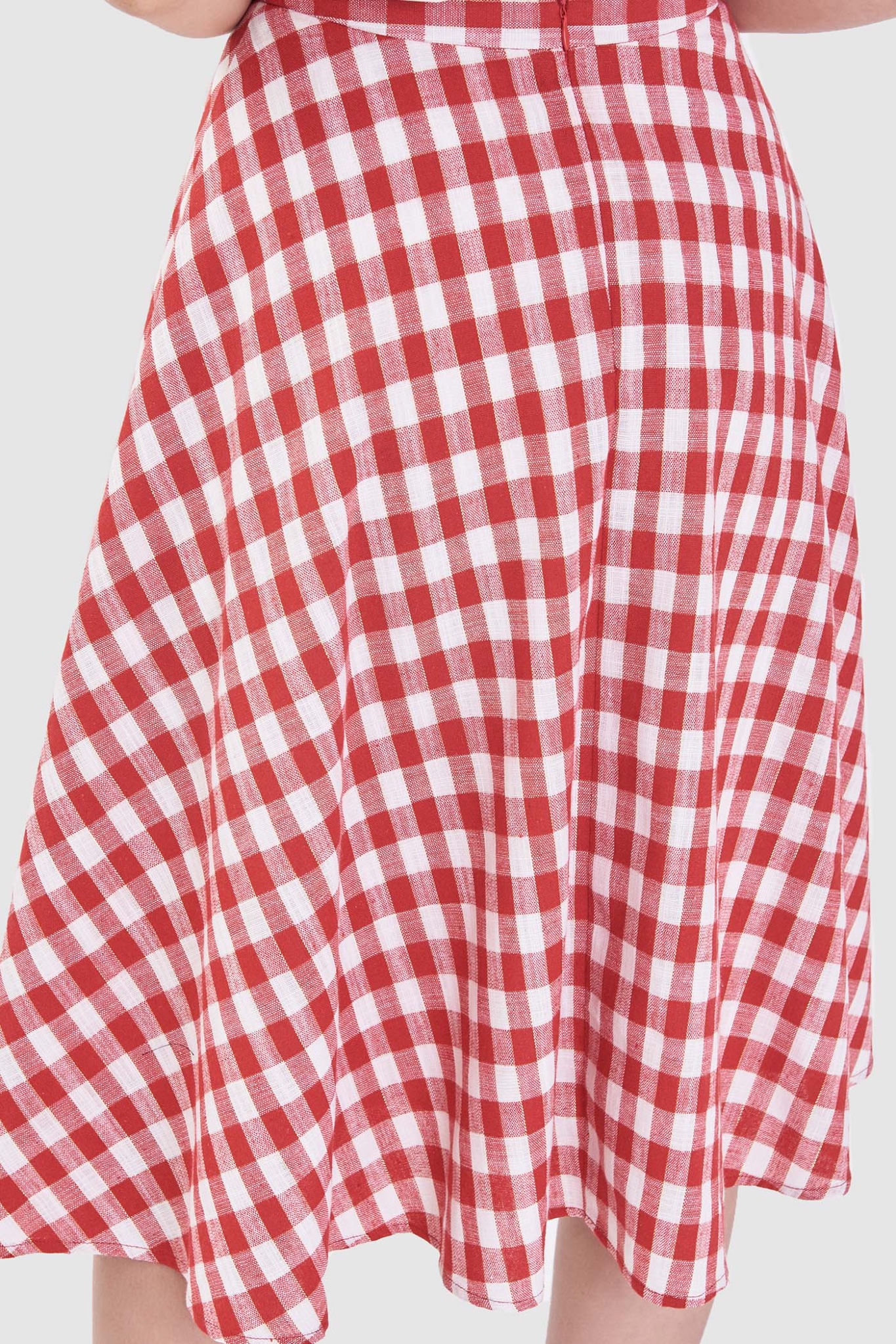 Váy midi họa tiết caro gingham