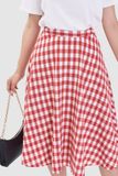  Váy midi họa tiết caro gingham 