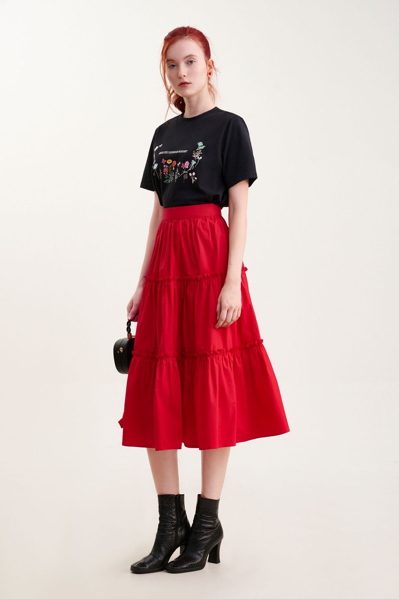  Váy midi cotton 3 tầng 