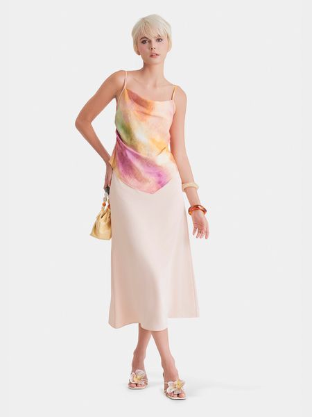  Áo 2 dây họa tiết loang màu 