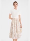  Váy midi tùng xòe họa tiết hoa 