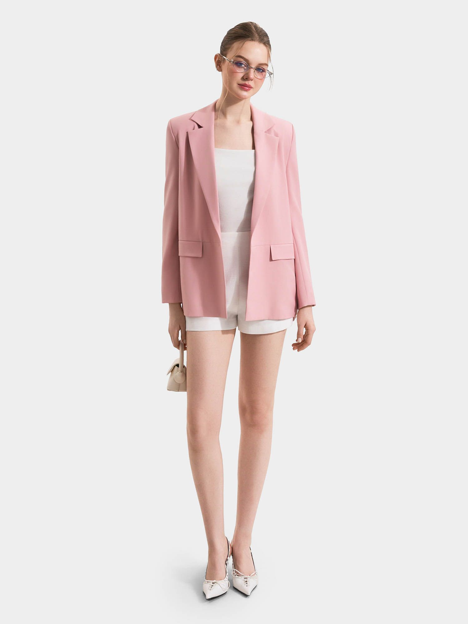  Áo blazer form cơ bản tay dài 2 túi 