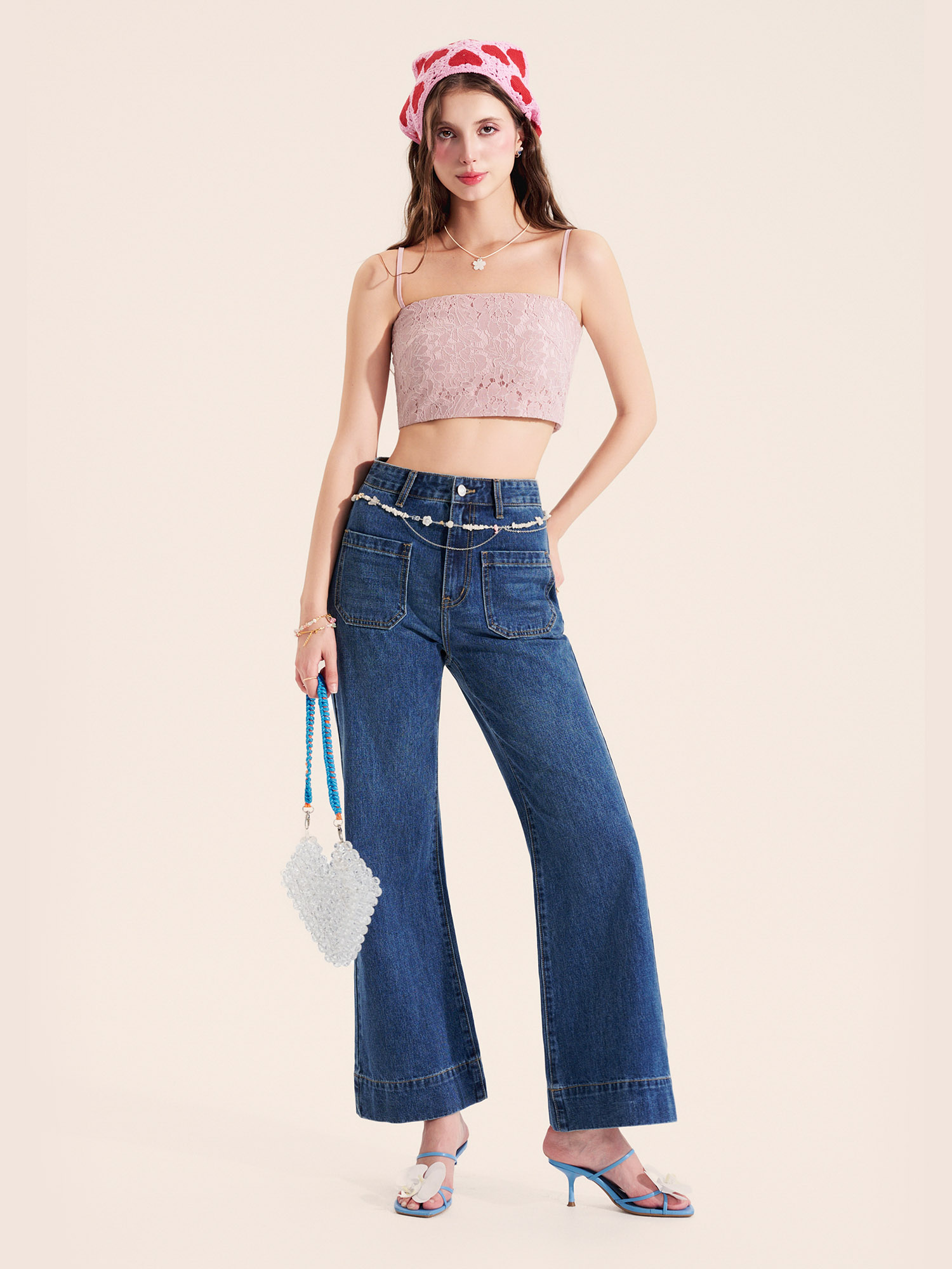 Áo ren 2 dây croptop dây kéo sau