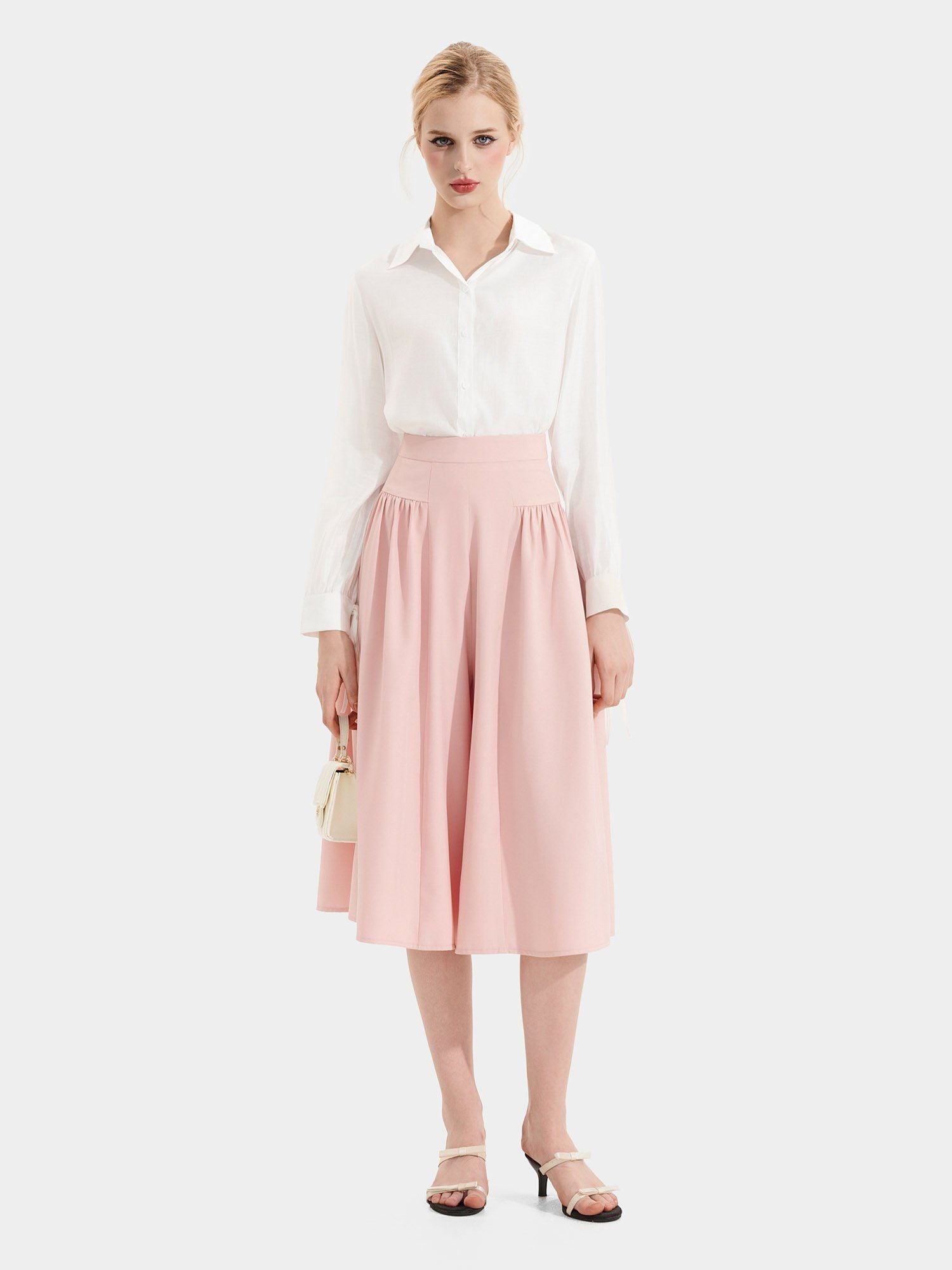  Quần culotte xếp li hông 