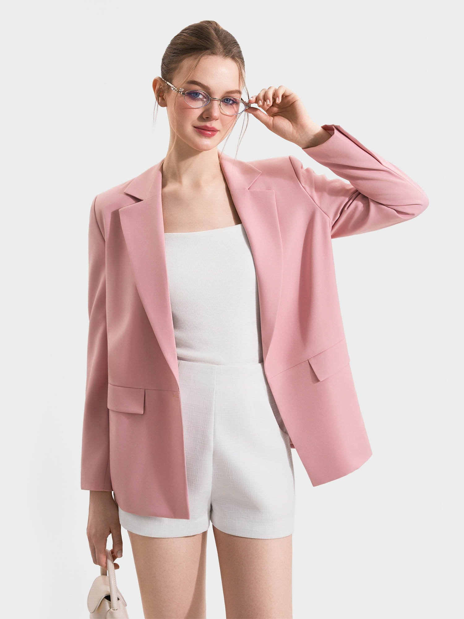 Áo blazer form cơ bản tay dài 2 túi