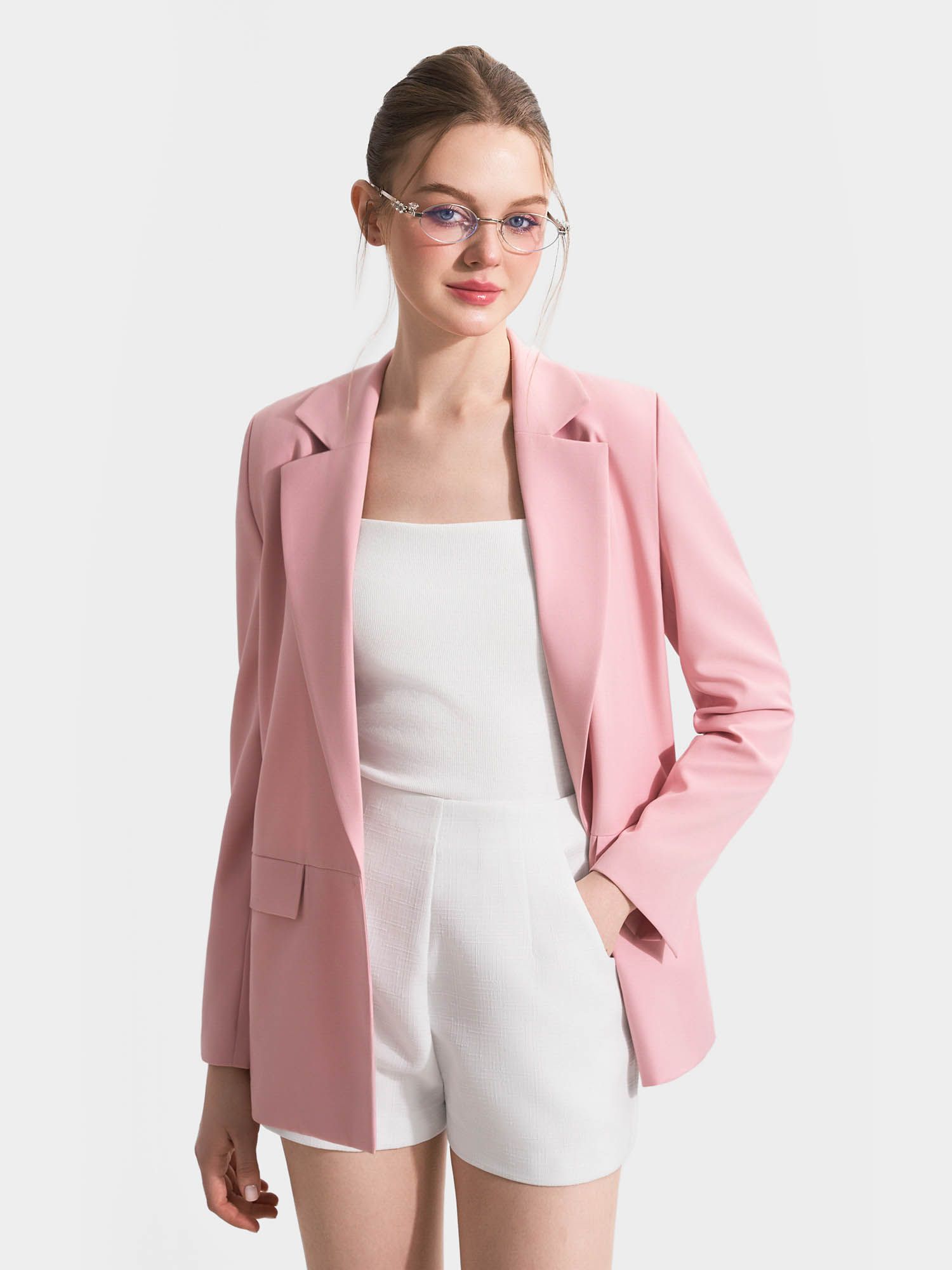  Áo blazer form cơ bản tay dài 2 túi 