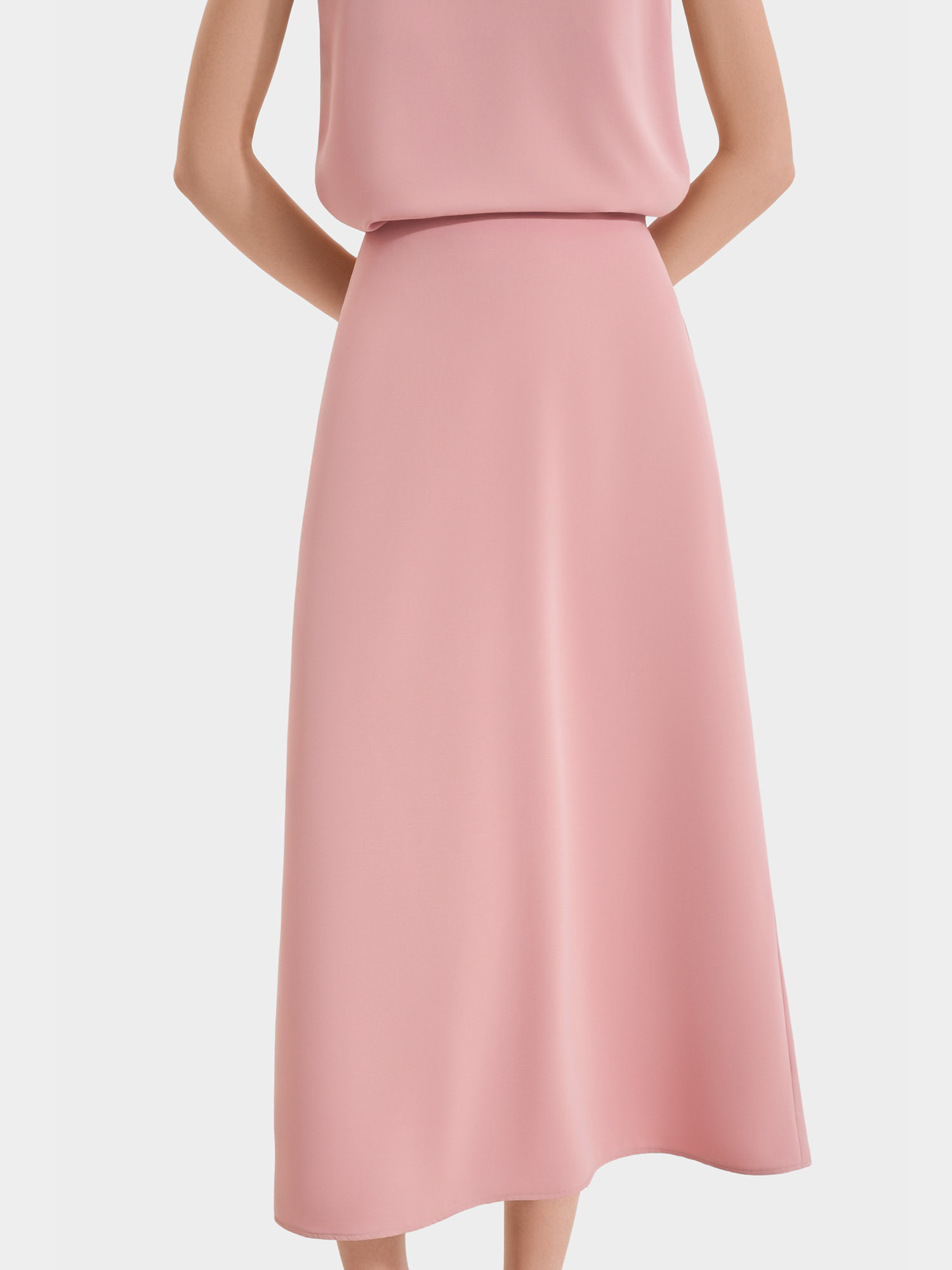 Váy midi trơn form A