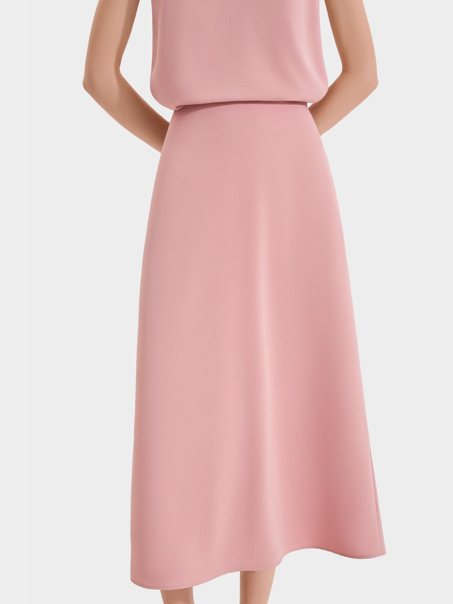  Váy midi trơn form A 