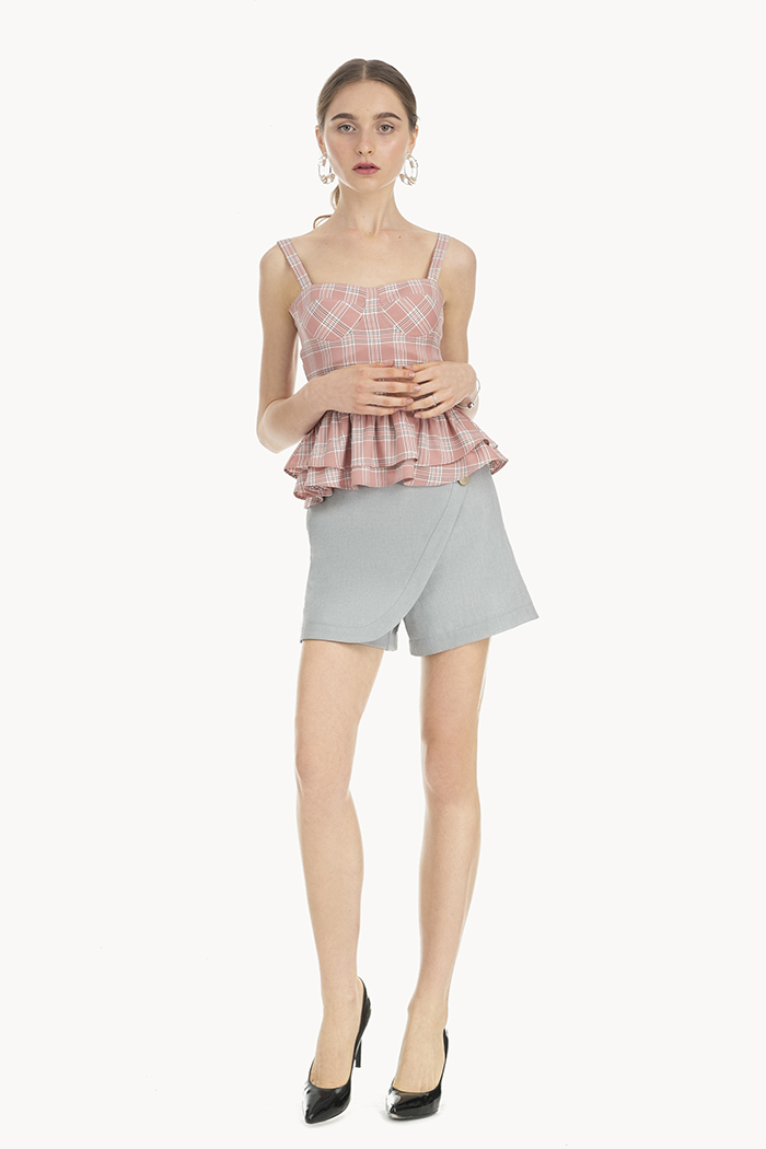 Áo 2 dây croptop bèo 2 tầng