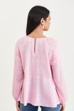  Áo kiểu linen tay dài raglan 