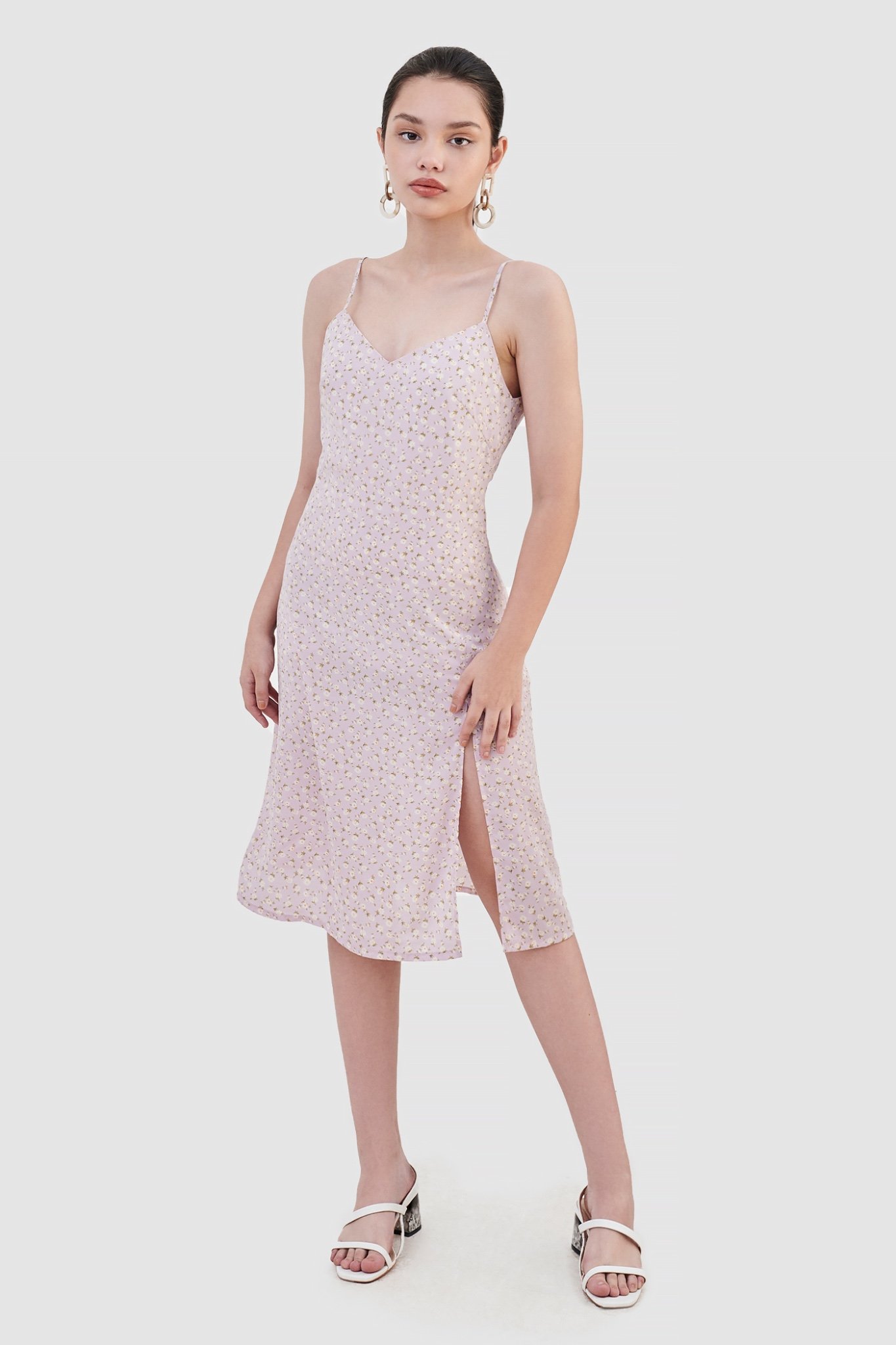 Đầm 2 dây slip dress xẻ tà