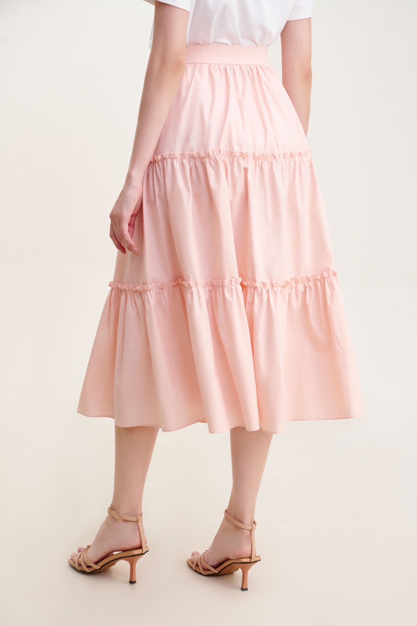 Váy midi cotton 3 tầng