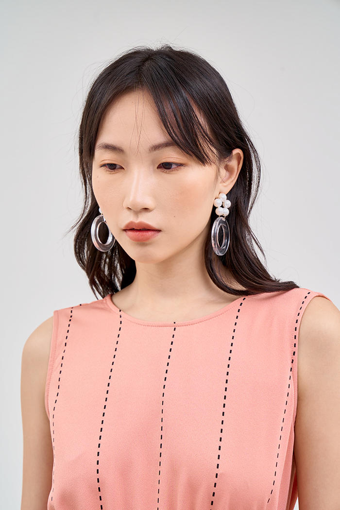 Đầm sát nách đắp chéo lưng nẹp tùng