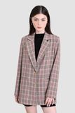  Áo khoác blazer oversized họa tiết ca rô 