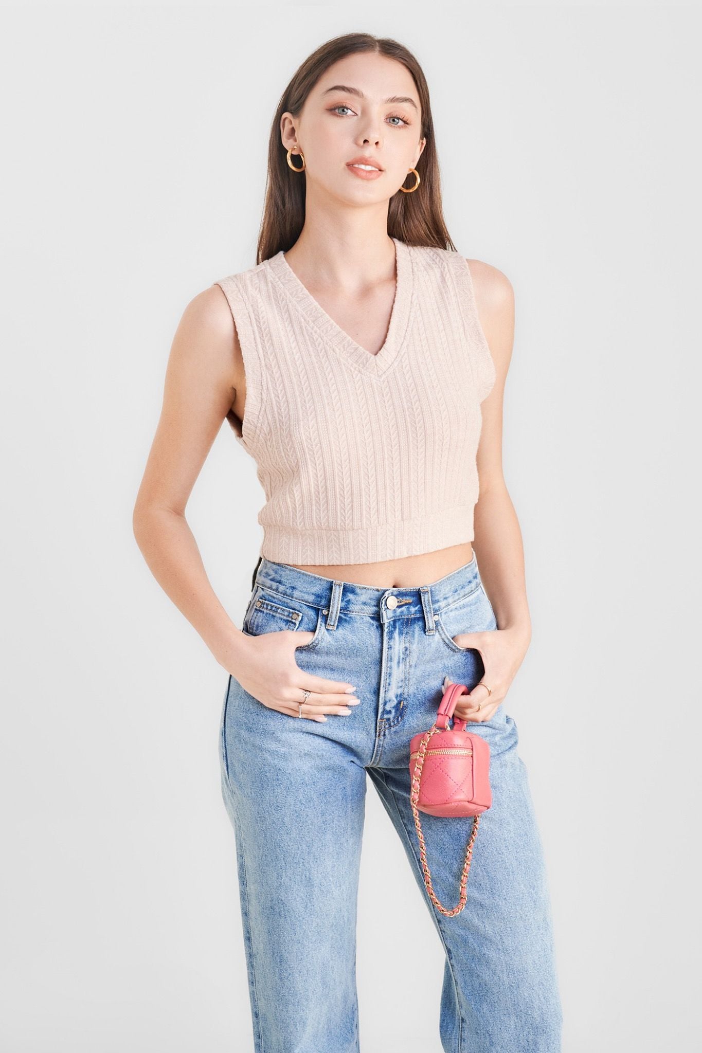  Áo thun sát nách crop kiểu gile 
