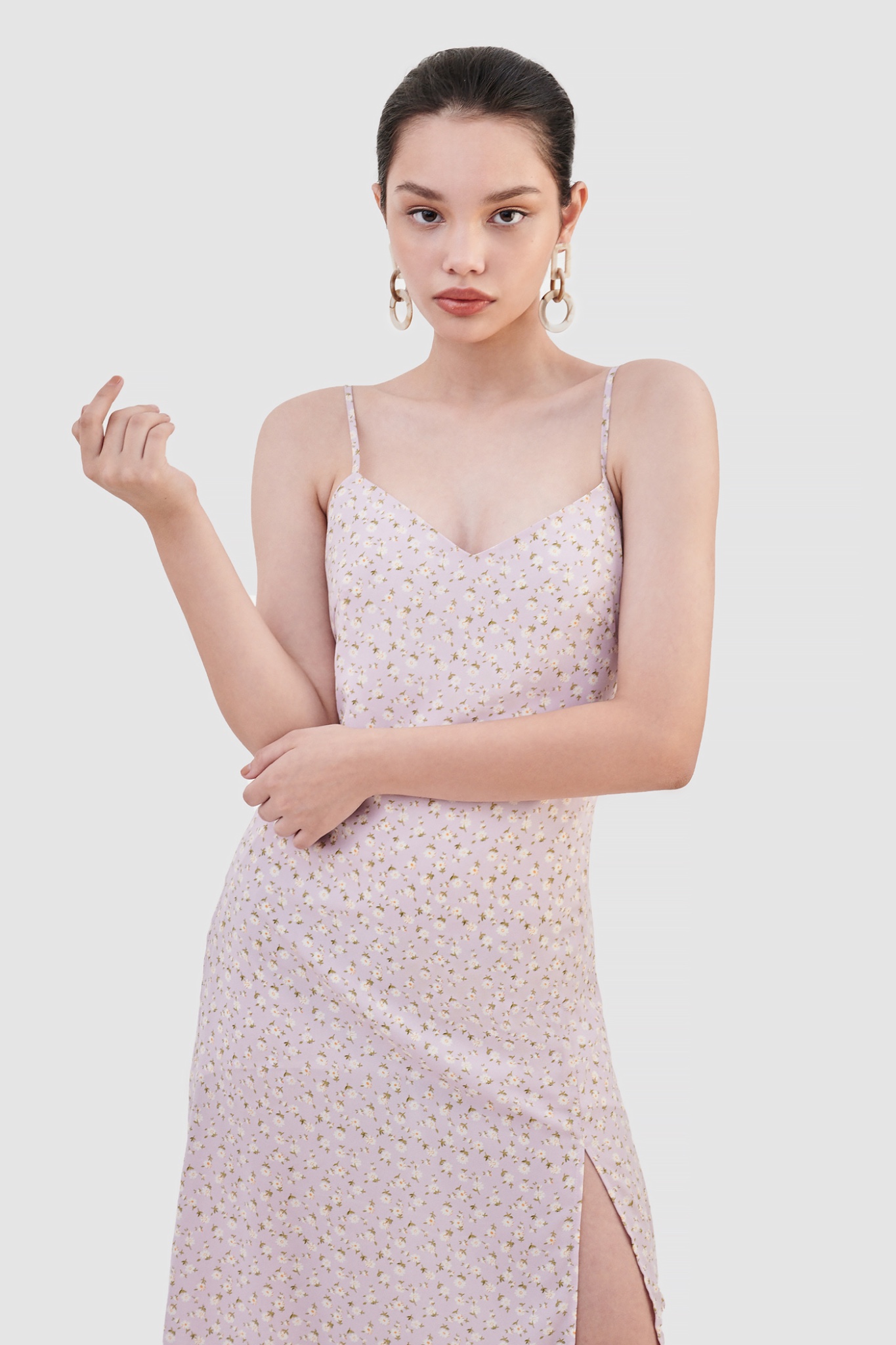 Đầm 2 dây slip dress xẻ tà